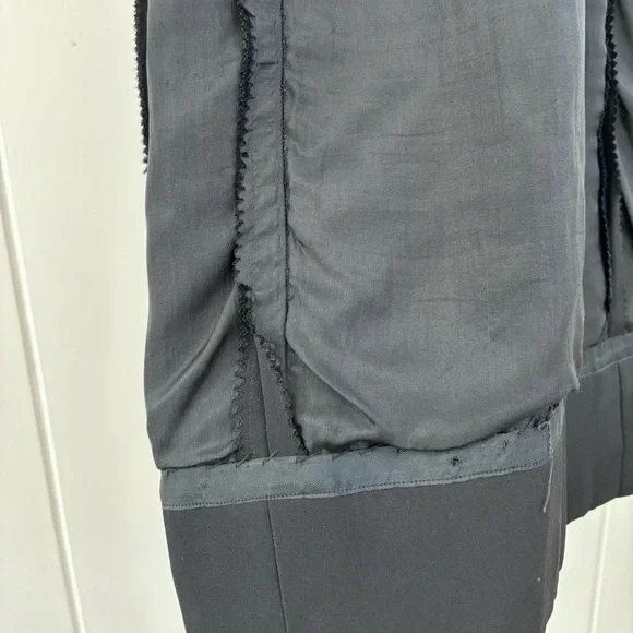 Vintage 1960s Teal Traina Dress Black Mod Unique Collectible Minimal Monochrome - Picture 13 of 16